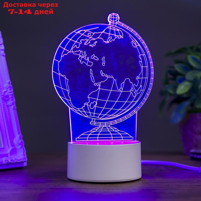 Светильник "Глобус" LED RGB от сети 9,5x11x18 см