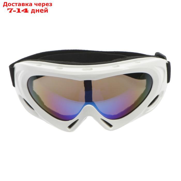 Очки для езды на мототехнике Torso, с доп. вентиляцией, стекло с затемнением, белые - фото 1 - id-p218242781