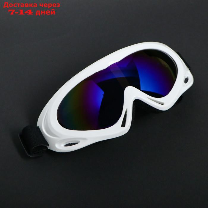 Очки для езды на мототехнике Torso, с доп. вентиляцией, стекло с затемнением, белые - фото 2 - id-p218242781