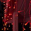 Гирлянда "Бахрома" 4 х 0.6 м , IP44, прозрачная нить, 180 LED, свечение красное, 8 режимов, 220 В, фото 3