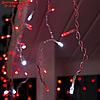 Гирлянда "Бахрома" 3 х 0.6 м , IP44, УМС, прозрачная нить, 160 LED, свечение красное, мерцание белым, 220 В, фото 4