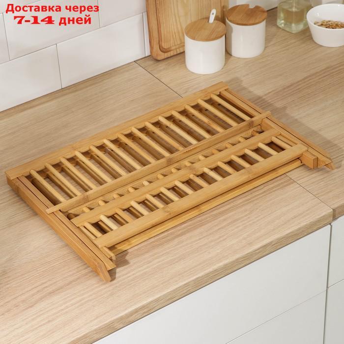 Сушилка для посуды "Бамбуковый лес", 2 яруса, 47×30 см, бамбук - фото 5 - id-p218243415