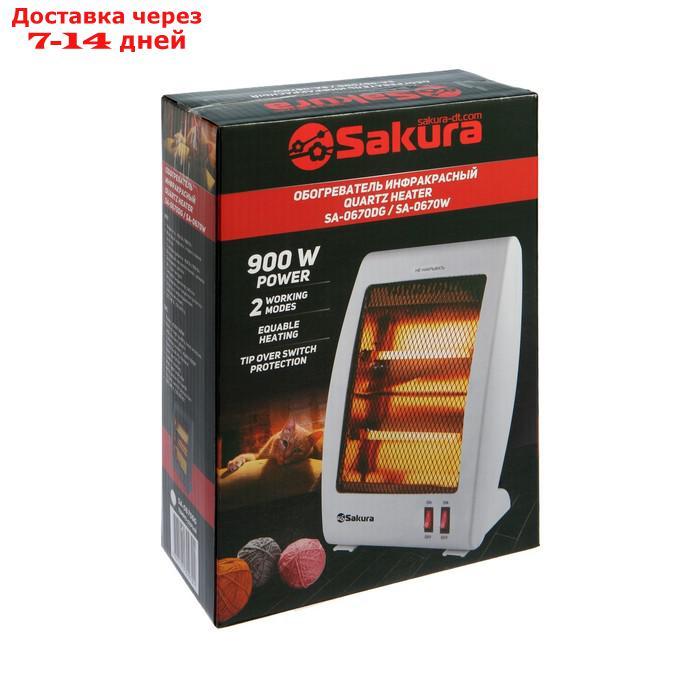 Обогреватель Sakura SA-0670W, кварцевый инфракрасный, 900 Вт, серый - фото 5 - id-p218243448