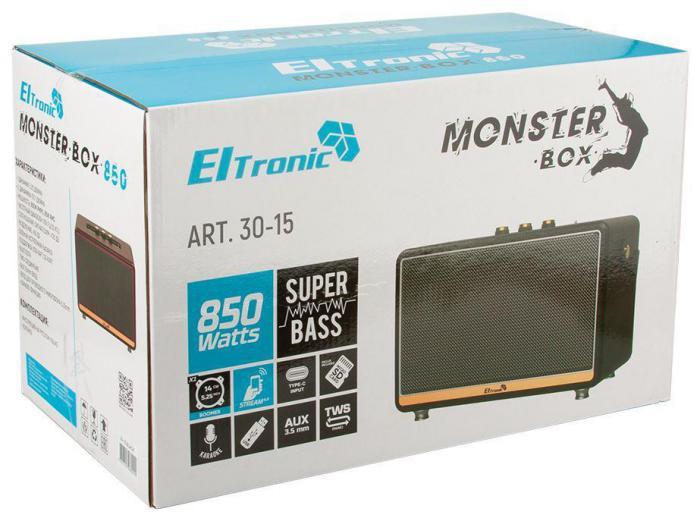 Беспроводная портативная колонка для телефона улицы акустика ELTRONIC MONSTER BOX850 30-15 коричневая - фото 3 - id-p218290535