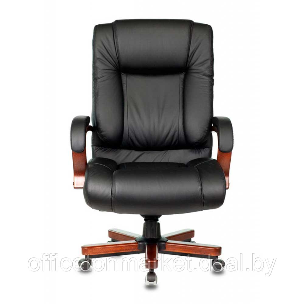 Кресло для руководителя Бюрократ "T-9925WALNUT", кожа, дерево, черный - фото 2 - id-p218287713