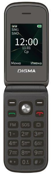 Телефон мобильный раскладной DIGMA Vox FS241 черная раскладушка - фото 1 - id-p218290669