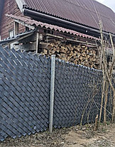Лента декоративная для забора 50 м.п. (2.5 кв.м.) 55 мм серая, фото 2