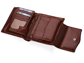 Портмоне с отделениями для кредитных карт и монет, коричневый, фото 2