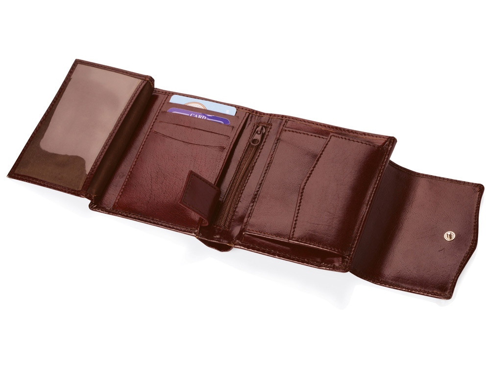Портмоне с отделениями для кредитных карт и монет, коричневый - фото 3 - id-p218292372