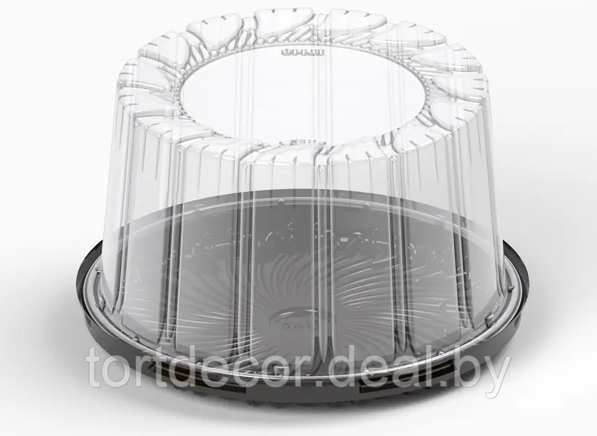 Коробка пластик круглая для торта 19*11 см - фото 1 - id-p218292214