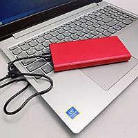 Портативное зарядное устройство Power Bank 10000 mAh / Micro, Type C, 2 USB-выхода, Красный