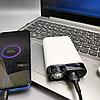 Портативное зарядное устройство Power Bank 10000 mAh / Цифровой индикатор, Micro, Type C, 2 USB-выхода, Синий, фото 8