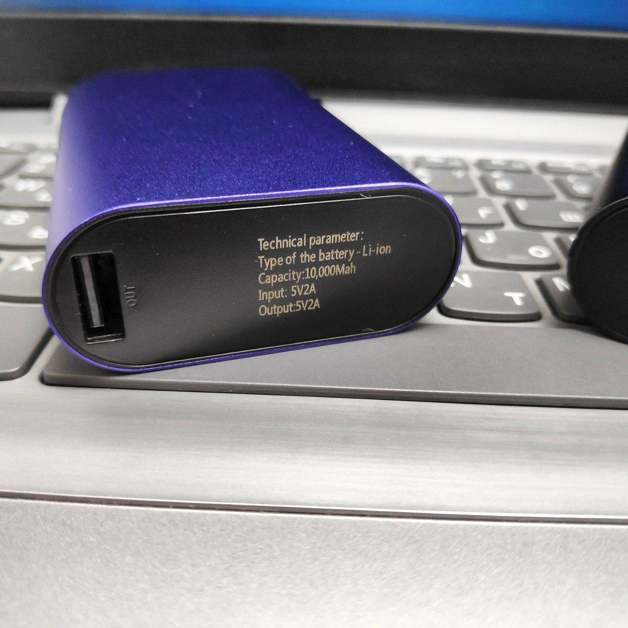 Сенсорное портативное зарядное устройство Power Bank 10000 mAh / Type C, USB-выход, Черный - фото 4 - id-p218292338