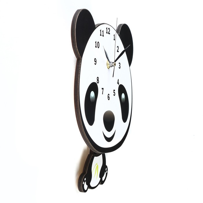 Часы настенные, серия: Детские, "Панда", с маятником, 22 х 26 см - фото 2 - id-p218292958