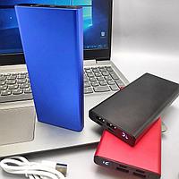 Портативное зарядное устройство Power Bank 10000 mAh / Micro, Type C, 2 USB-выхода, Синий