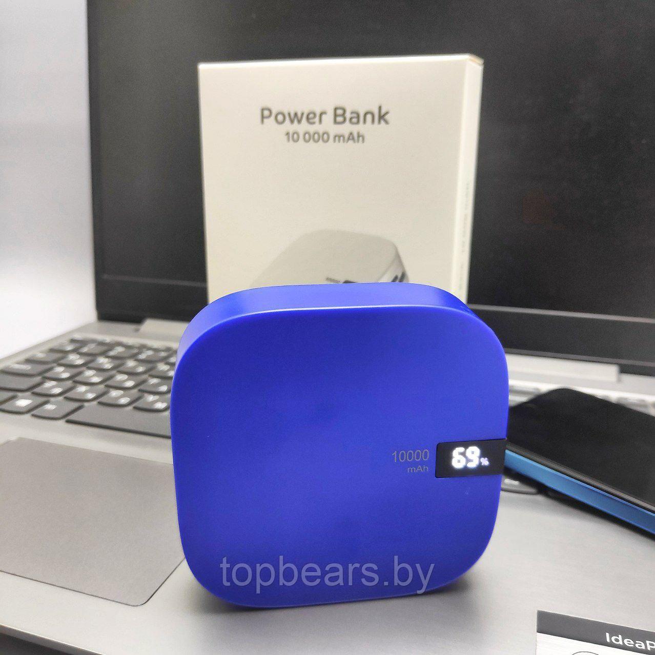 Портативное зарядное устройство Power Bank 10000 mAh / Micro Usb, Type C, Lightninng- вход, 2 USB-выхода, - фото 1 - id-p218292764