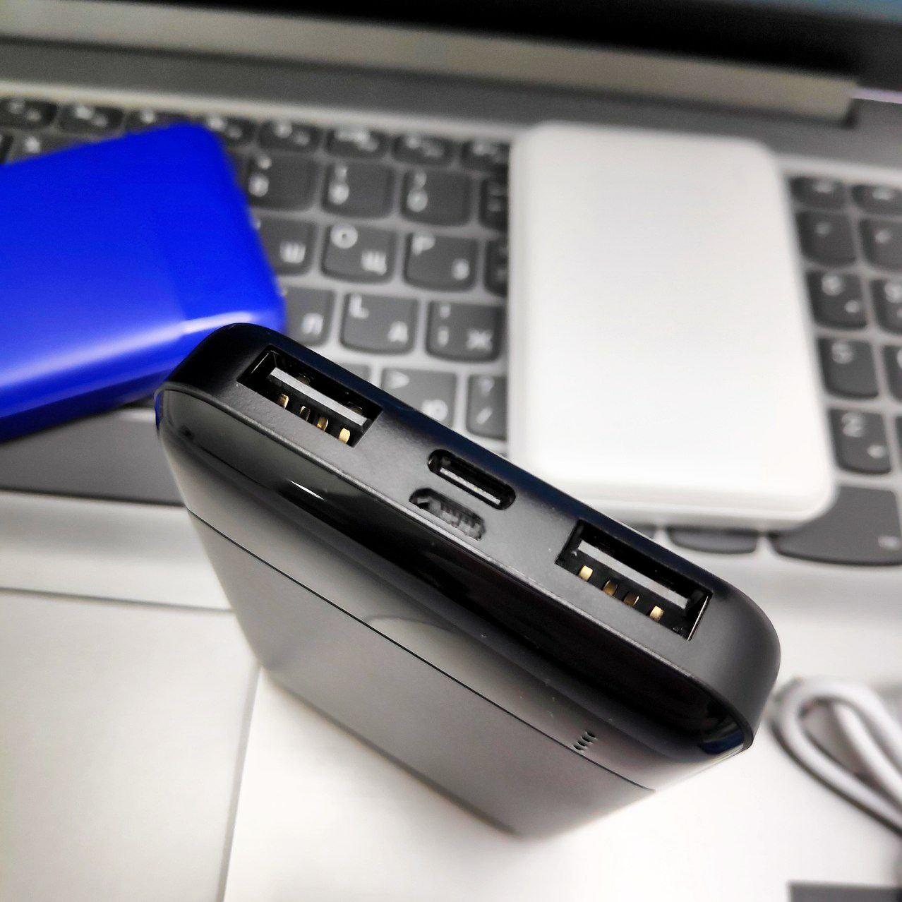Портативное зарядное устройство Power Bank 5000 mAh / Micro-USB, Type C, 2 USB-выхода, точечный индикатор - фото 6 - id-p218294544