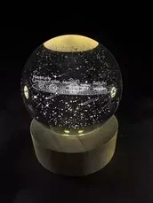 Светильник-ночник / шар стеклянный "Система планет" 3D, фото 3