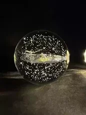 Светильник-ночник / шар стеклянный "Система планет" 3D, фото 2