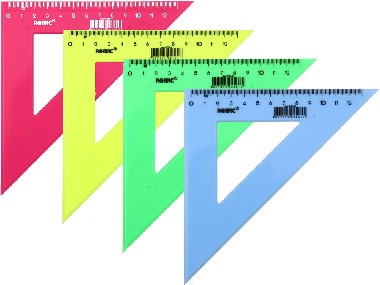 Треугольник пластиковый «Рантис» 12 см, 45°, ассорти (цена за 1 шт.) - фото 3 - id-p218296151