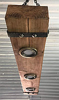 Люстра рустикальная деревянная "Лофт Премиум №9" на 3 лампы