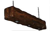 Люстра рустикальная деревянная "Лофт Премиум №10" на 3 лампы