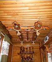 Люстра рустикальная деревянная "Сельская Премиум №13" на 8 ламп