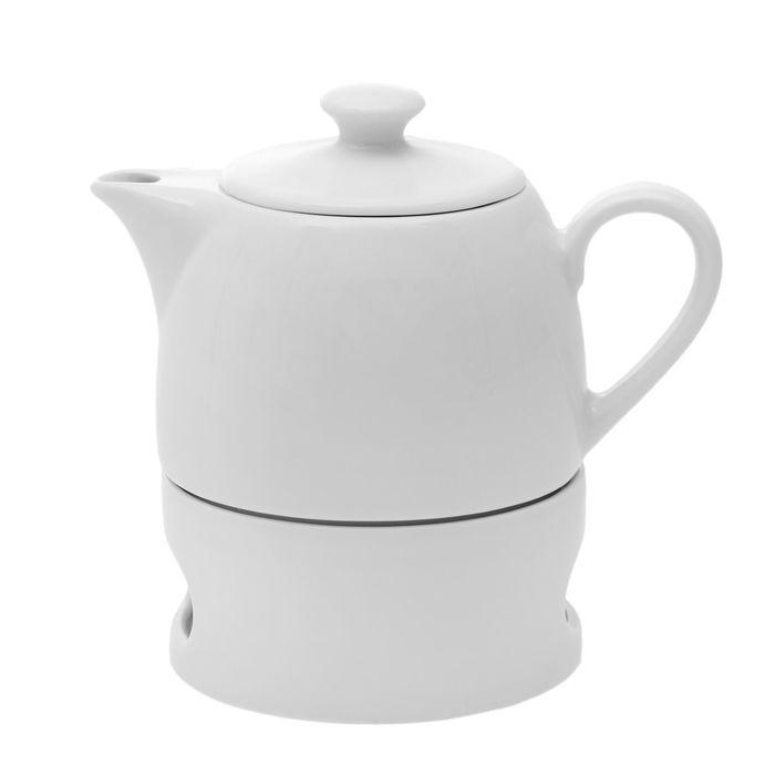 Набор для чая 2-х предметный 400 мл "Практик", чайник с подогревом - фото 1 - id-p218301022