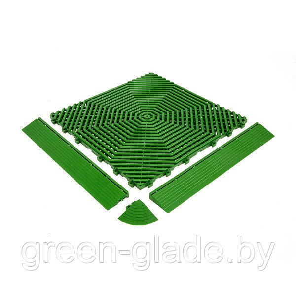 Бордюр для модульного покрытия Helex 2шт зеленый - фото 1 - id-p69860136