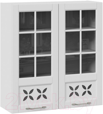 Шкаф навесной для кухни ТриЯ Скай со стеклом В_96-90_2ДРДс - фото 1 - id-p218305090