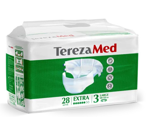 Подгузники для взрослых TerezaMed Extra, размер 3 (L), 28 шт. - фото 1 - id-p218309152