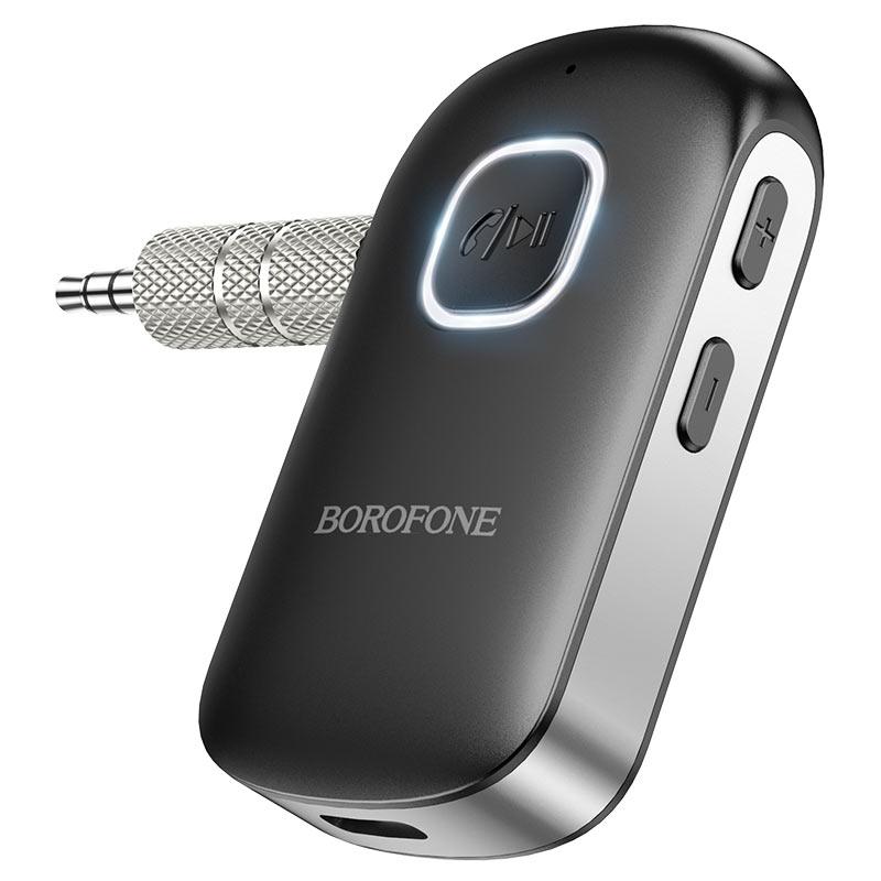 Bluetooth AUX адаптер - Borofone BC42, MicroSD, микрофон, 200mAh (10 часов), чёрный