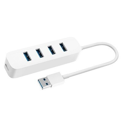 Разветвитель USB ХАБ 4 порта Xiaomi USB 3.0 Line Splitter JGQ4007CN/XMFXQ01QM, 4xUSB3.0 + TypeC - фото 2 - id-p65763200