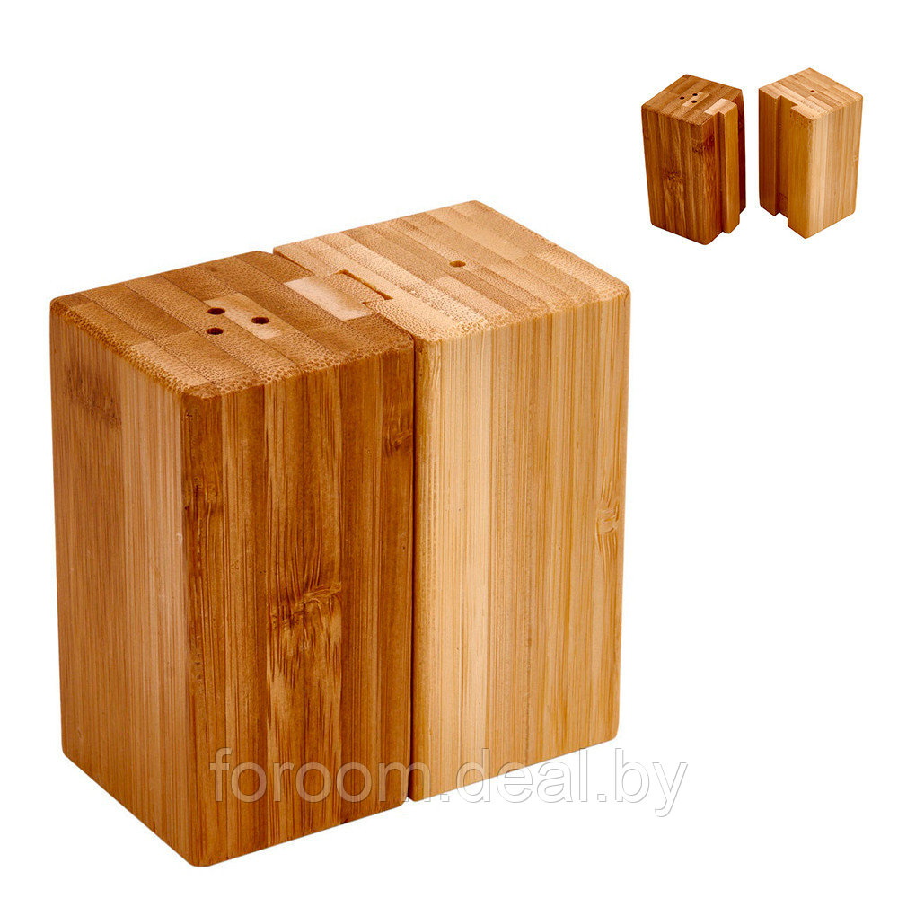 Набор для специй из бамбука (2 пр.): солонка и перечница Катунь КТ-СЦ-03 - фото 1 - id-p218317387