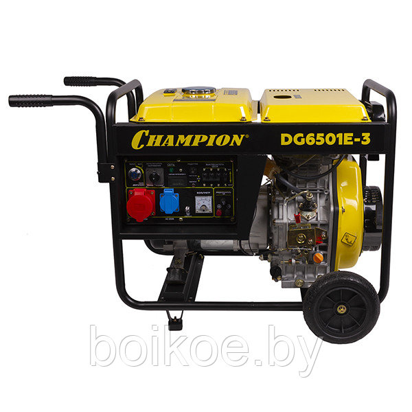 Генератор дизельный Champion DG6501E-3 (6,8 кВт) - фото 1 - id-p218318833