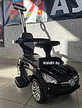 Детская машинка-каталка, толокар RiverToys Mercedes-Benz JY-Z06C (черный) с ручкой-управляшкой, фото 2