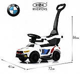 Детский толокар RiverToys F003FF-P (белый) BMW, фото 6