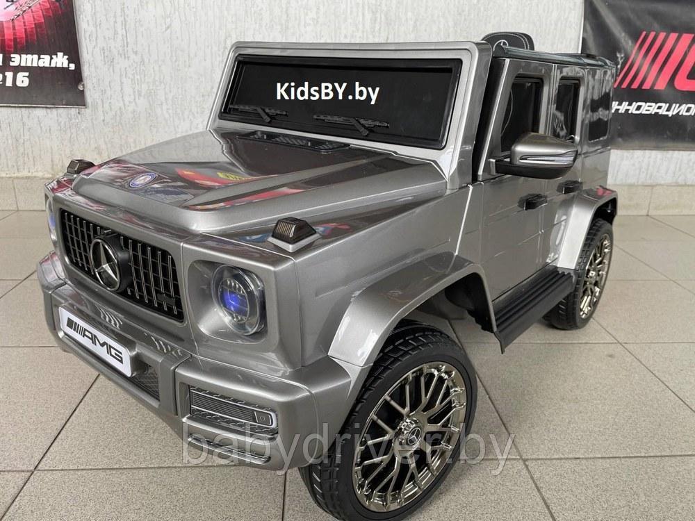 Детский электромобиль RiverToys Mercedes-AMG G63 4WD G333GG (серый глянец) Полноприводный