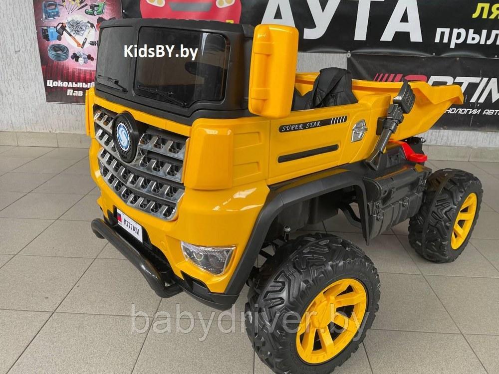 Детский электромобиль RiverToys K777AM (желтый) Mercedes Полноприводный