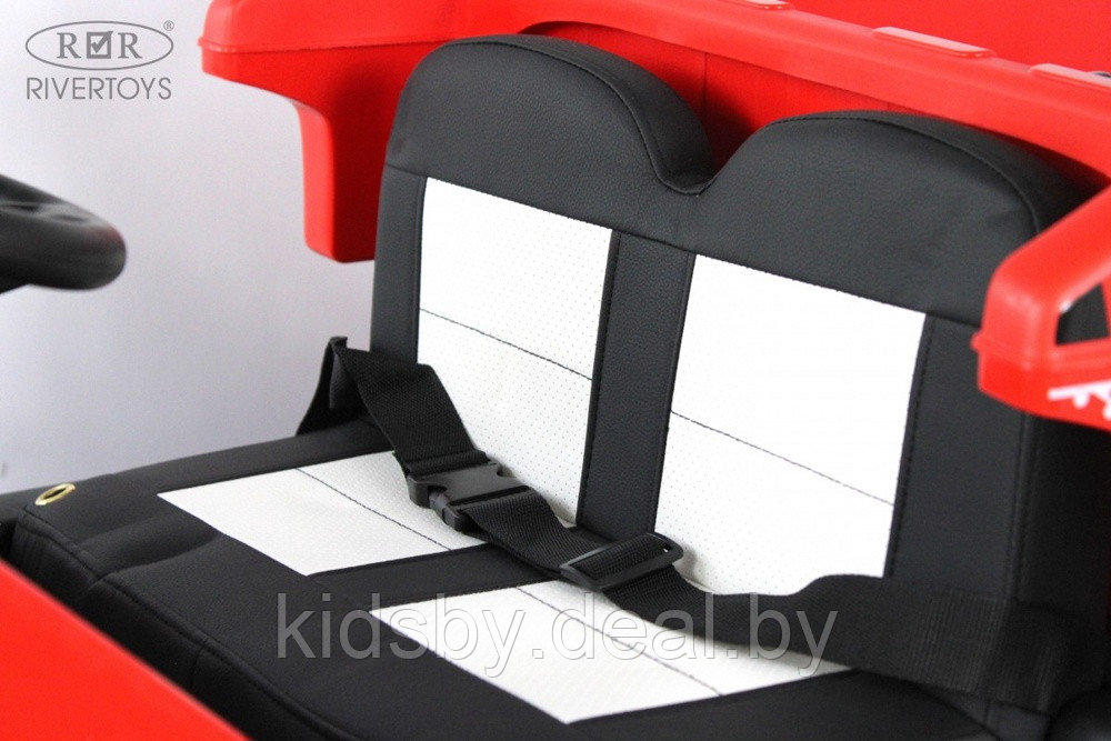 Детский электромобиль RiverToys K111AM (красный) Двухместный, полноприводный - фото 4 - id-p215600675