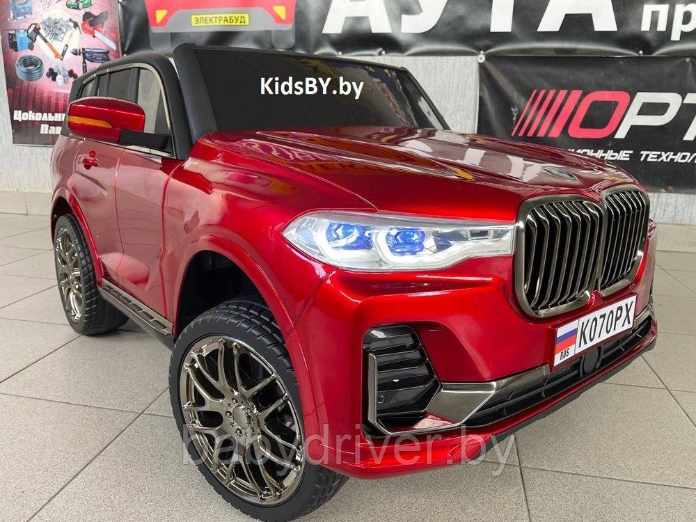 Детский электромобиль RiverToys K070PX (красный глянец) BMW Полноприводный Двухместный