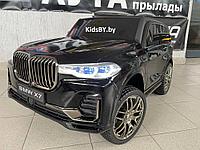 Детский электромобиль RiverToys K070PX (черный глянец) BMW Полноприводный Двухместный