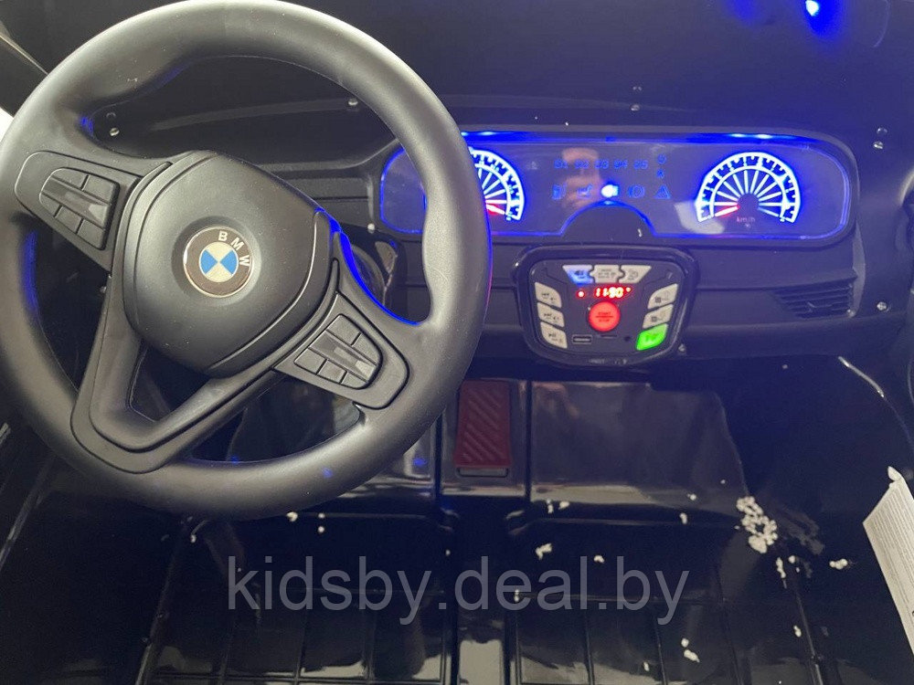 Детский электромобиль RiverToys K070PX (черный глянец) BMW Полноприводный Двухместный - фото 3 - id-p218320527