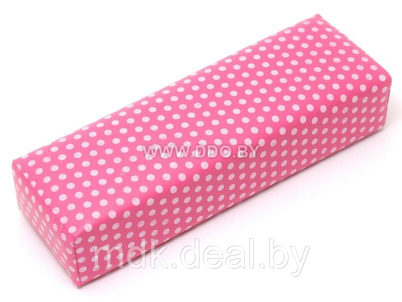 Подушка для маникюра прямоугольная (розовая в белый горошек) №13 - фото 1 - id-p99387220
