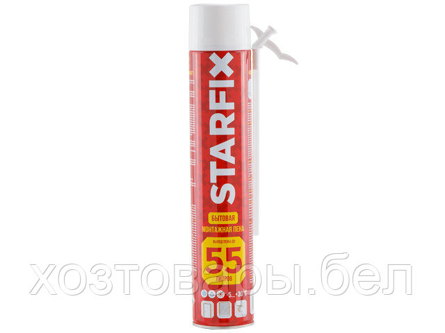 Пена монтажная бытовая всесезонная STARFIX Foam 55 (750мл)