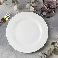 Тарелка фарфоровая обеденная Wilmax Stella Pro, d=23 см, цвет белый