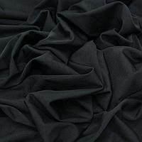 Трикотаж плательный, гладкокрашенный, бифлекс, ширина 150 см, цвет чёрный