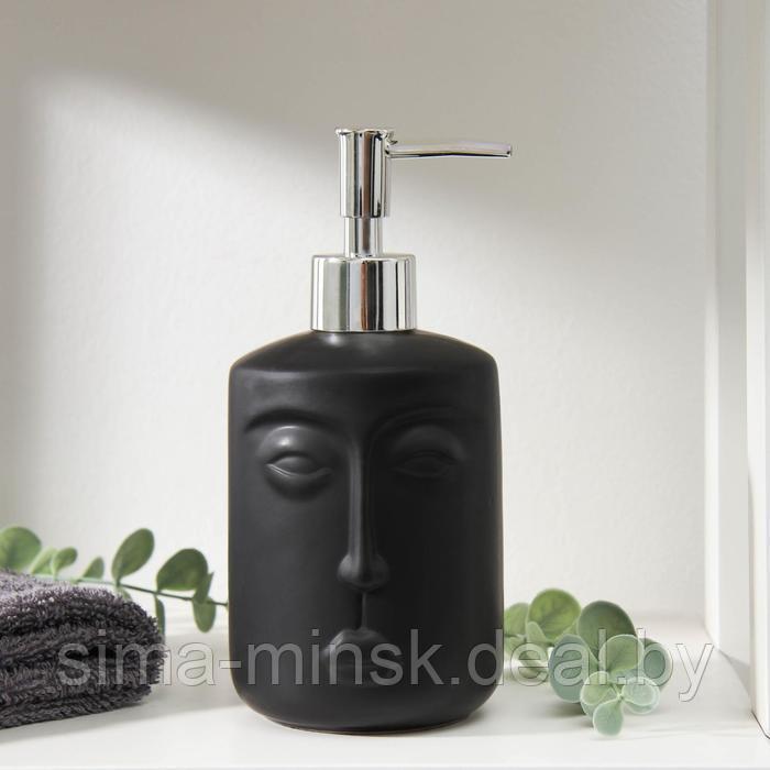 Дозатор для жидкого мыла «Тотем», 330 мл, цвет чёрный - фото 1 - id-p218321009