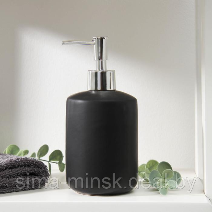 Дозатор для жидкого мыла «Тотем», 330 мл, цвет чёрный - фото 2 - id-p218321009