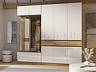 Шкаф 3-х створчатый Роджина - Дуб крафт / Белый глянец (МИФ), фото 3